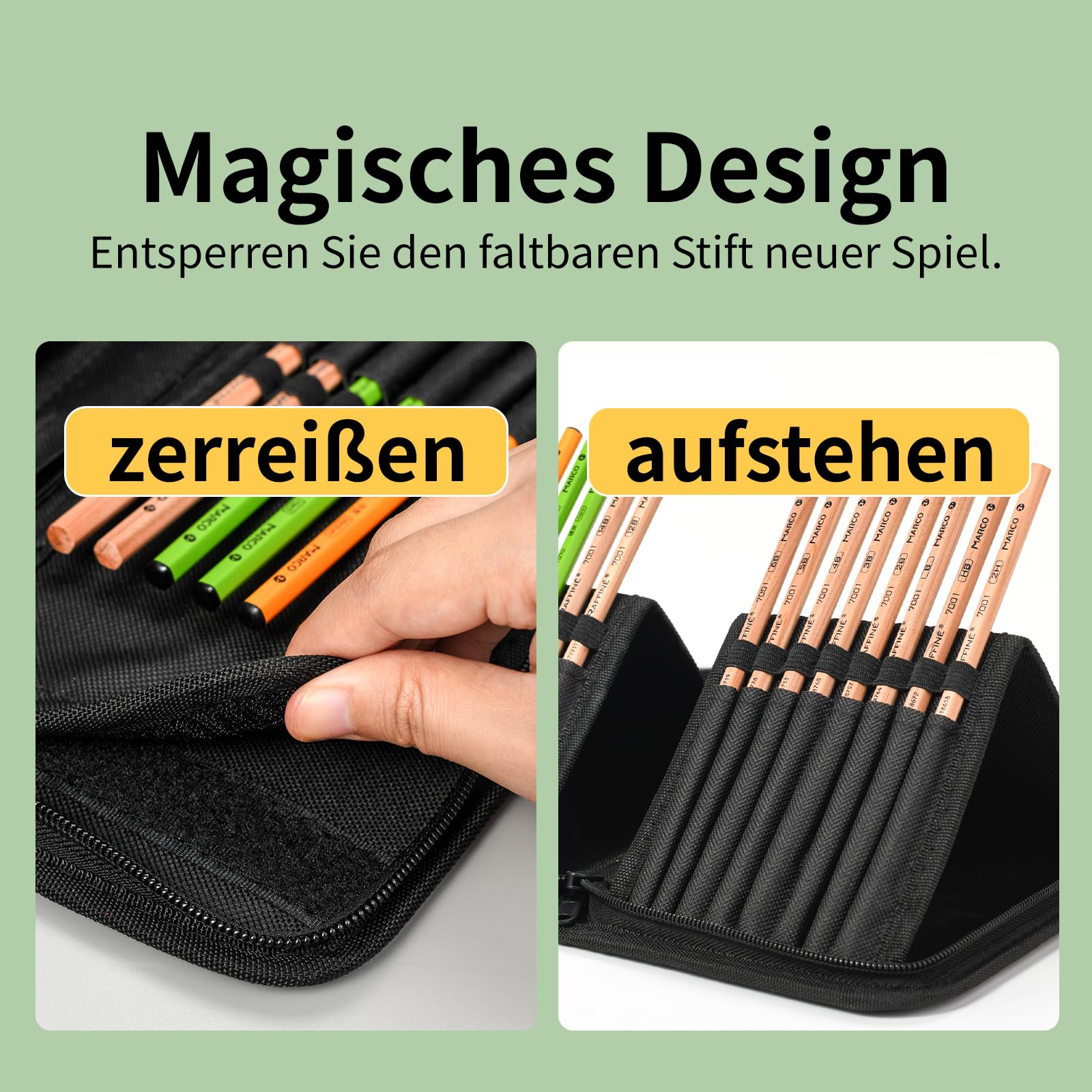 MARCO Ensemble de 31 crayons de dessin pour croquis et peinture, idéal pour les débutants, artistes et adultes