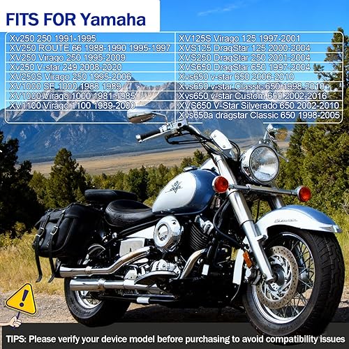 Vista 5 de Cyleto 145 Filtro de aceite para YAMAHA XVS650 XVS 650 V-Star Custom 650 XV250 XV 250 Virago V-star 249 XVS1100 YFM 700 Raptor YFM 600 Grizzly