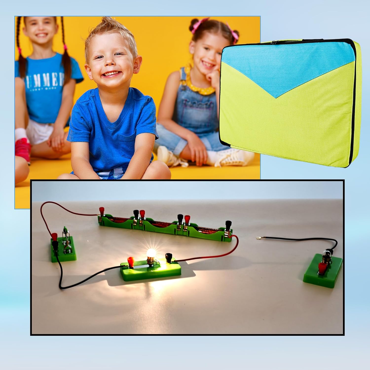 Electricity and Magnetism Science Kit Electricity Discovery Basic Circuit Learning Starter STEM Kits Elementary Electronics for Students Kids High School Physics Labs Educational Toys