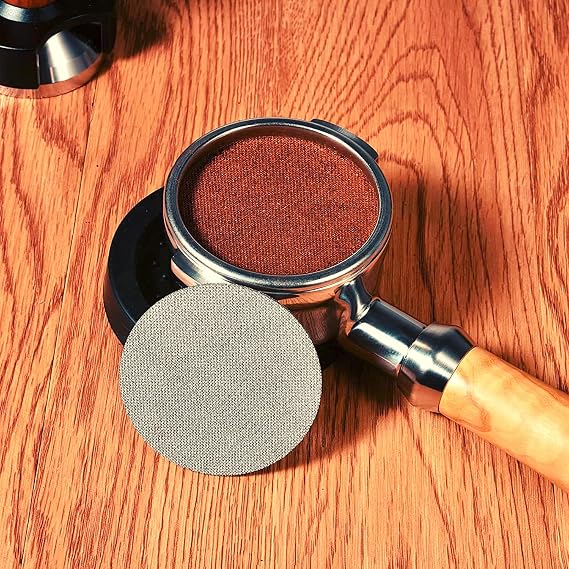Espresso Puck Screen, 53.5mm, 1.7mm Thickness, 150m Espresso Filter Screen for Portafilter Basket, Made with 316 Stainless Steel Mesh, 1 Count
