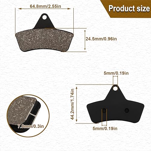 Miniatura 5 de ZICOO Pastillas de Freno Delanteras y Traseras para Arctic Cat 250 300 375 400 454 500 650 2x4 4x4 Auto Utility