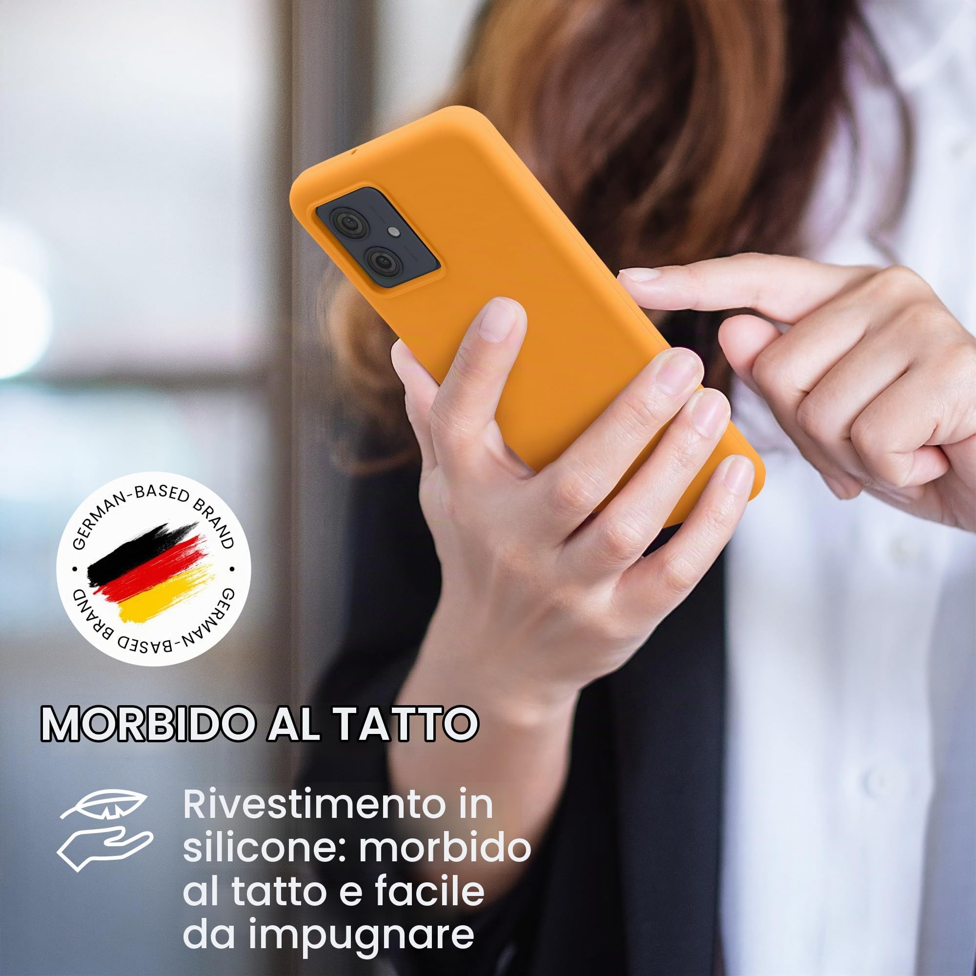 kwmobile Cover per Motorola Moto G85 5G Custodia - Back Case per Smartphone in Silicone TPU - Protezione Gommata - blu baltico