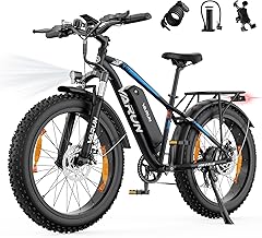 VARUN E Bike, E-Bike Herren mit 26×4.0 Zoll Fat Tire, 48V 18AH/15AH Akku, Bis zu 120-150KM, 250W 85NM Motor E-Mountainbike, E-Fatbike mit 5 PAS LCD-Display, 7-Gang, Elektrofahrräder mit EU-Konformes