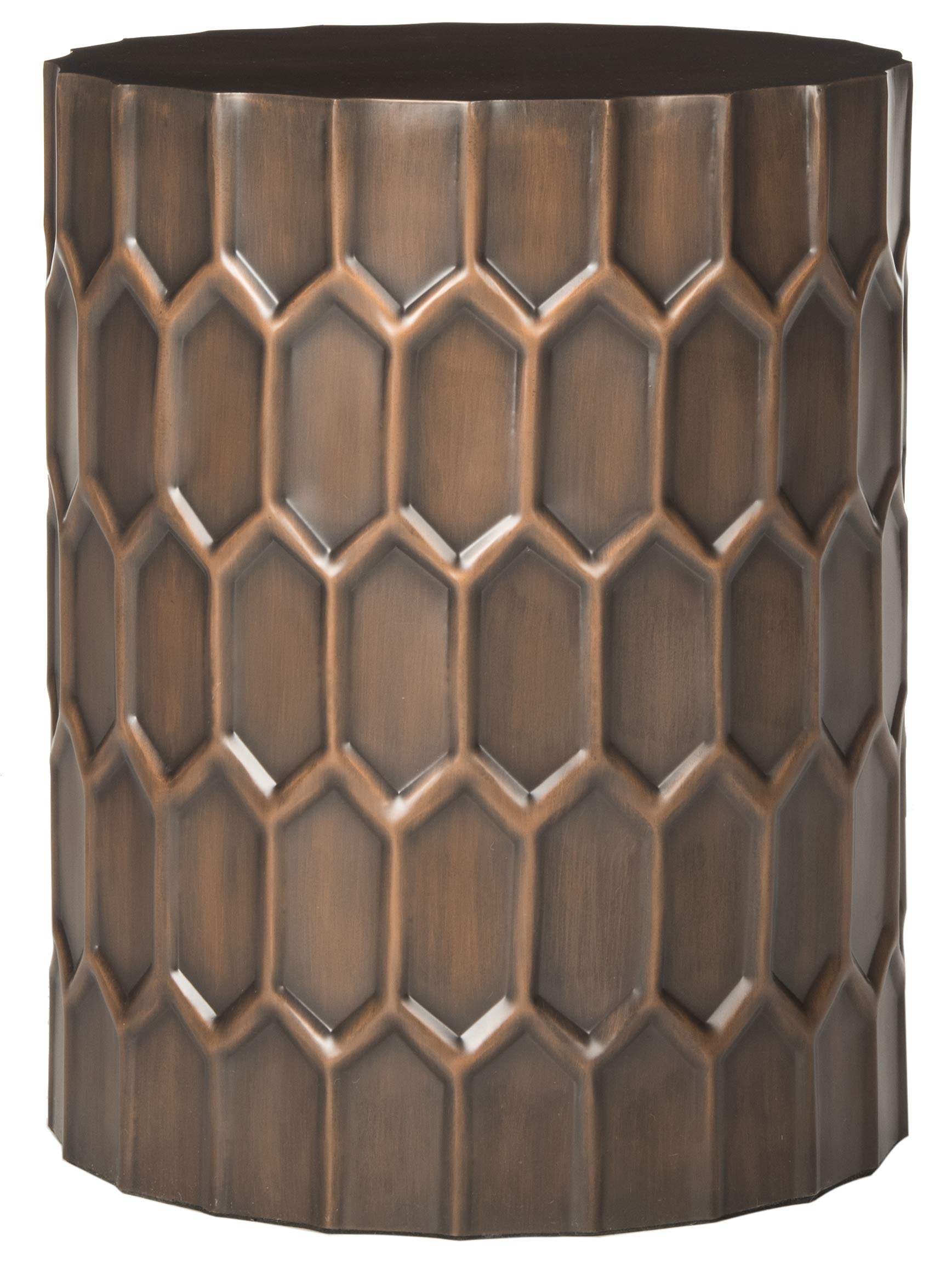 SAFAVIEH Home Collection Corey Antique Copper Side Table