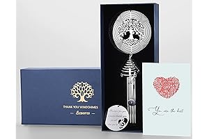 Unique Thank You Gift - Wind Chimes with Tree of Life Wind Spinner