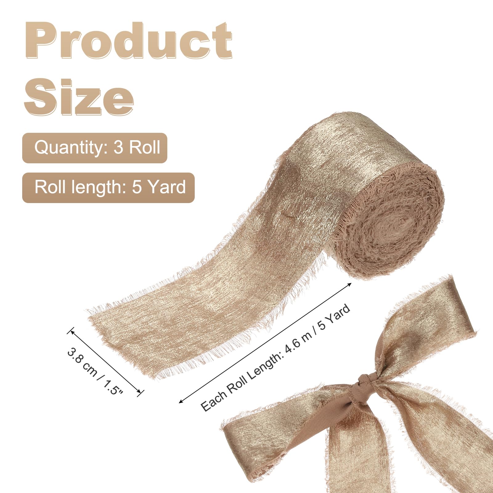 PATIKIL Shimmery Chiffon Ribbon - Image 2