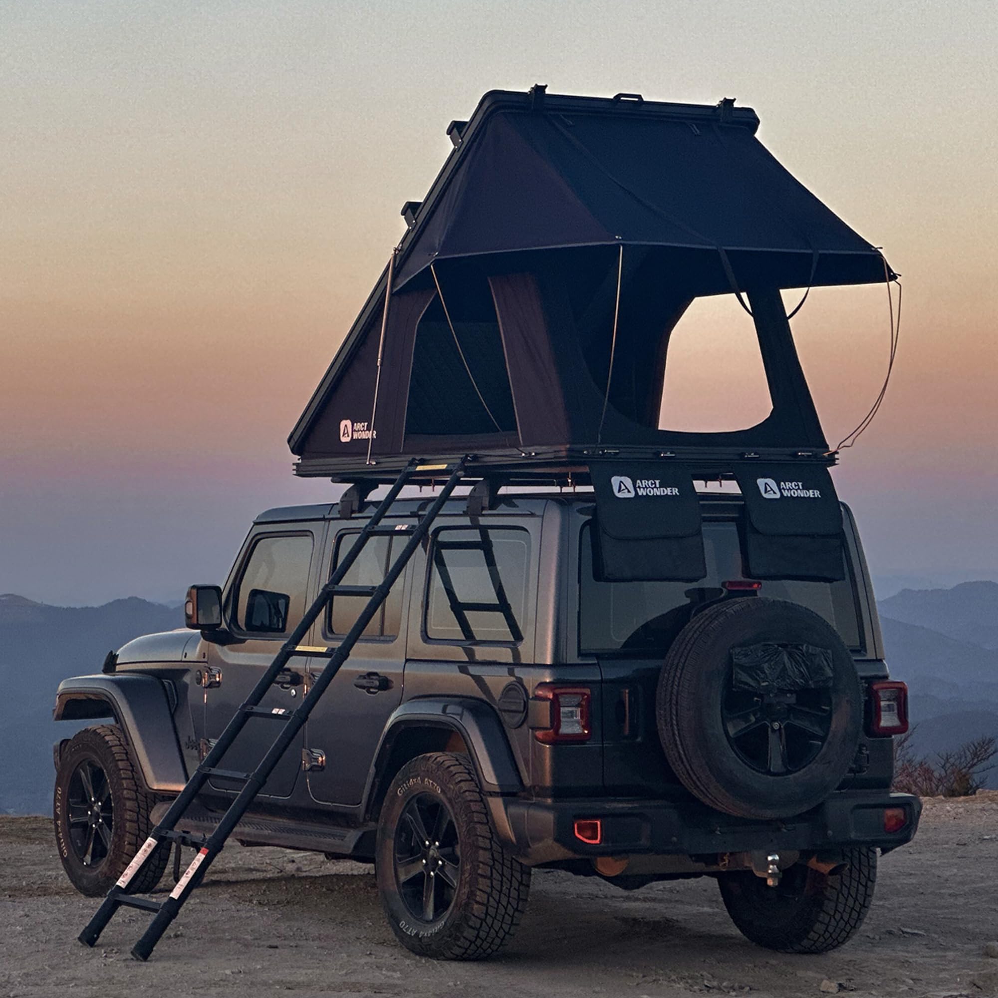 Rooftop Tent Hard Shell with Winter Thermal Layer,Pop Up Car Roof Top Tent