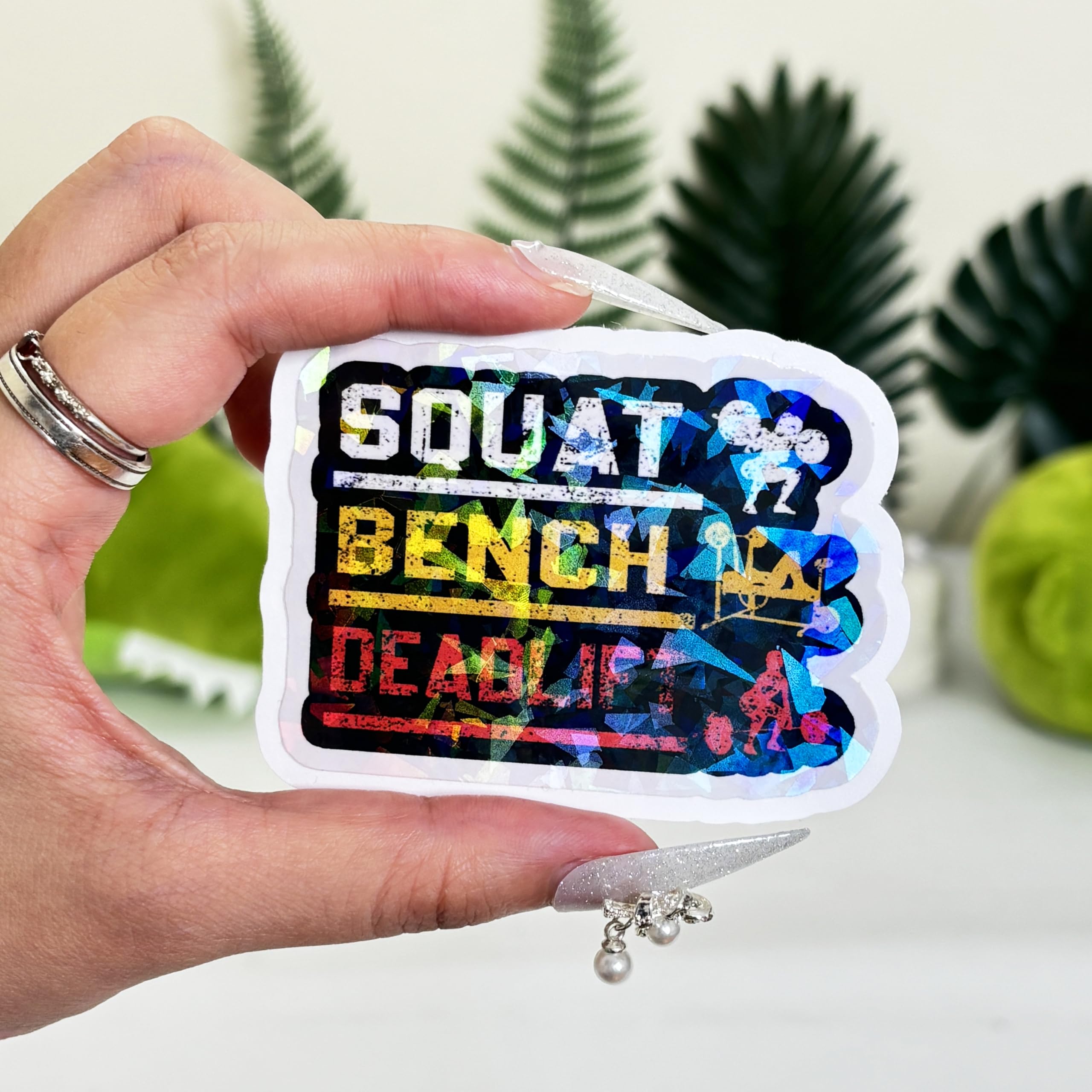 3Pcs Squat Bench Deadlift Stickers Gym Workout Powerlifting Squat Bench Deadlift Sticker Gift for Gymmer Fitness Barbell Weightlifting Stickers Laptop