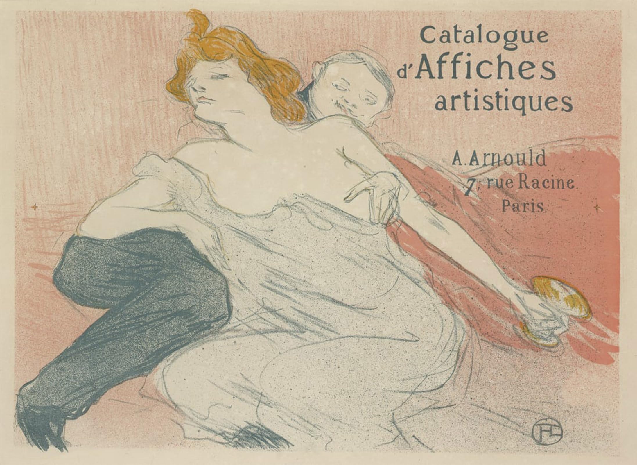 POSTERIIk Vintage Print Pop Art Landscape Artwork Debauche by Henri De Toulouse Lautrec Art Prints for Office Home Decor 60x90cm