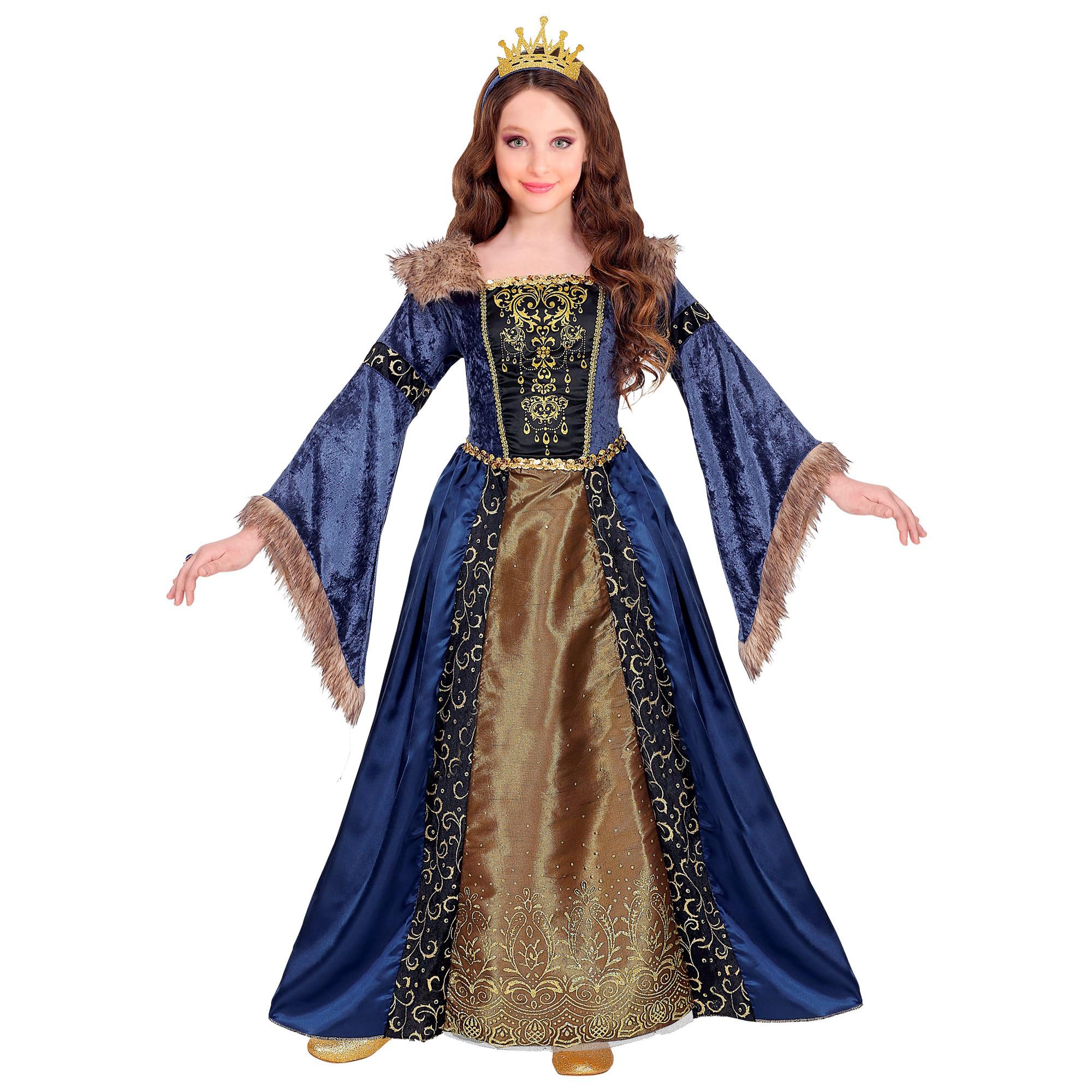 W WIDMANN MILANO Party Fashion - Kinderkostüm Mittelalter Königin, Kleid, Prinzessin, Faschingskostüme, Mottoparty