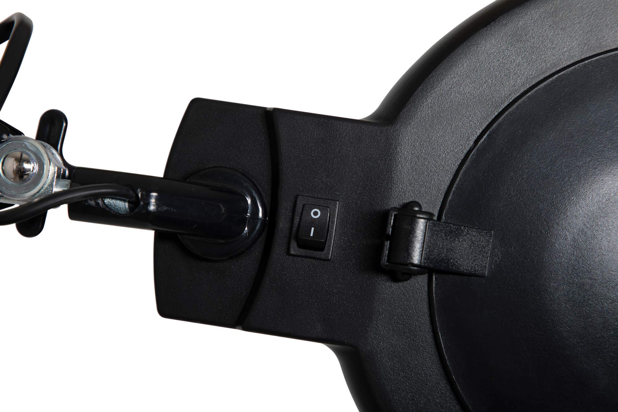 MAUL Lámpara lupa LED MAULviso negra de pie para trabajos finos | aumento cómodo 1.75x, luz uniforme sin sombras, brazo metálico ajustable, base estable, enfoque preciso