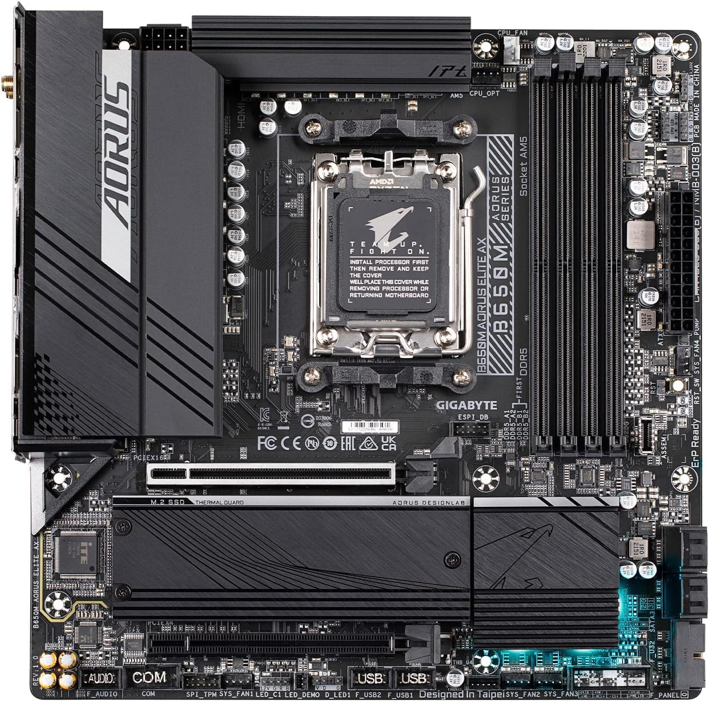 AMD Ryzen 7 9700X CPU Processor Bundle with GIGABYTE B650M AORUS Elite AX Gaming Motherboard (AM5, Micro-ATX, DDR5, PCIe 5.0 M.2, USB 3.2 Gen2X2 Type-C)