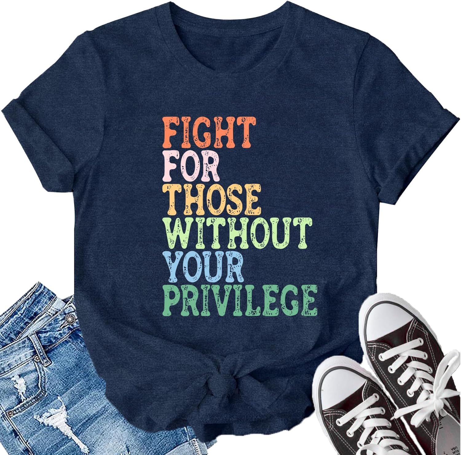 LBP Equality Shirts for Women Fight for Those Without Your Privilege T-Shirt Civil Equal Rights Tee Tops