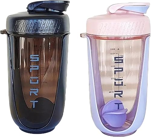 Miniatura 8 de Botella mezcladora de proteínas de alta calidad, 20 onzas, asistente de mezcla preentrenamiento, plástico sin BPA