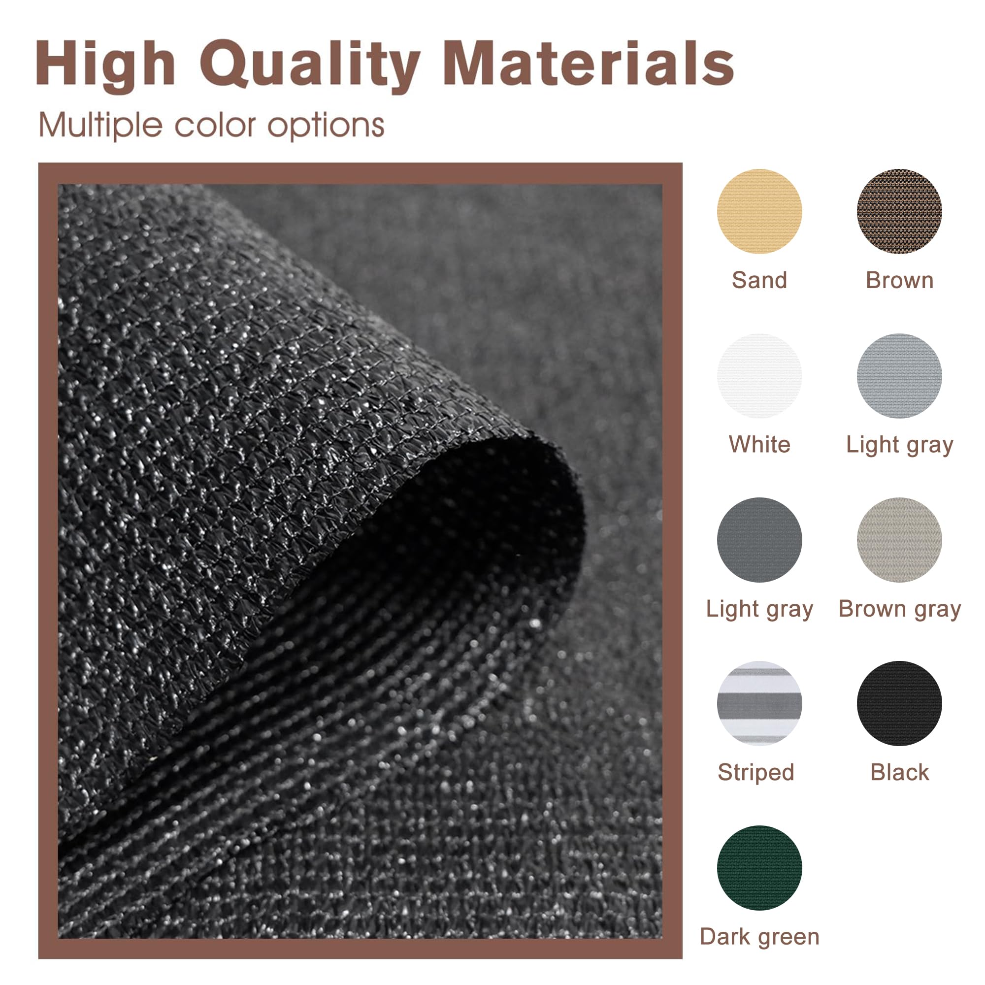 Sunny Guard Brise-vue en maille robuste 0,9 x 3,6 m protection à 90 % noir