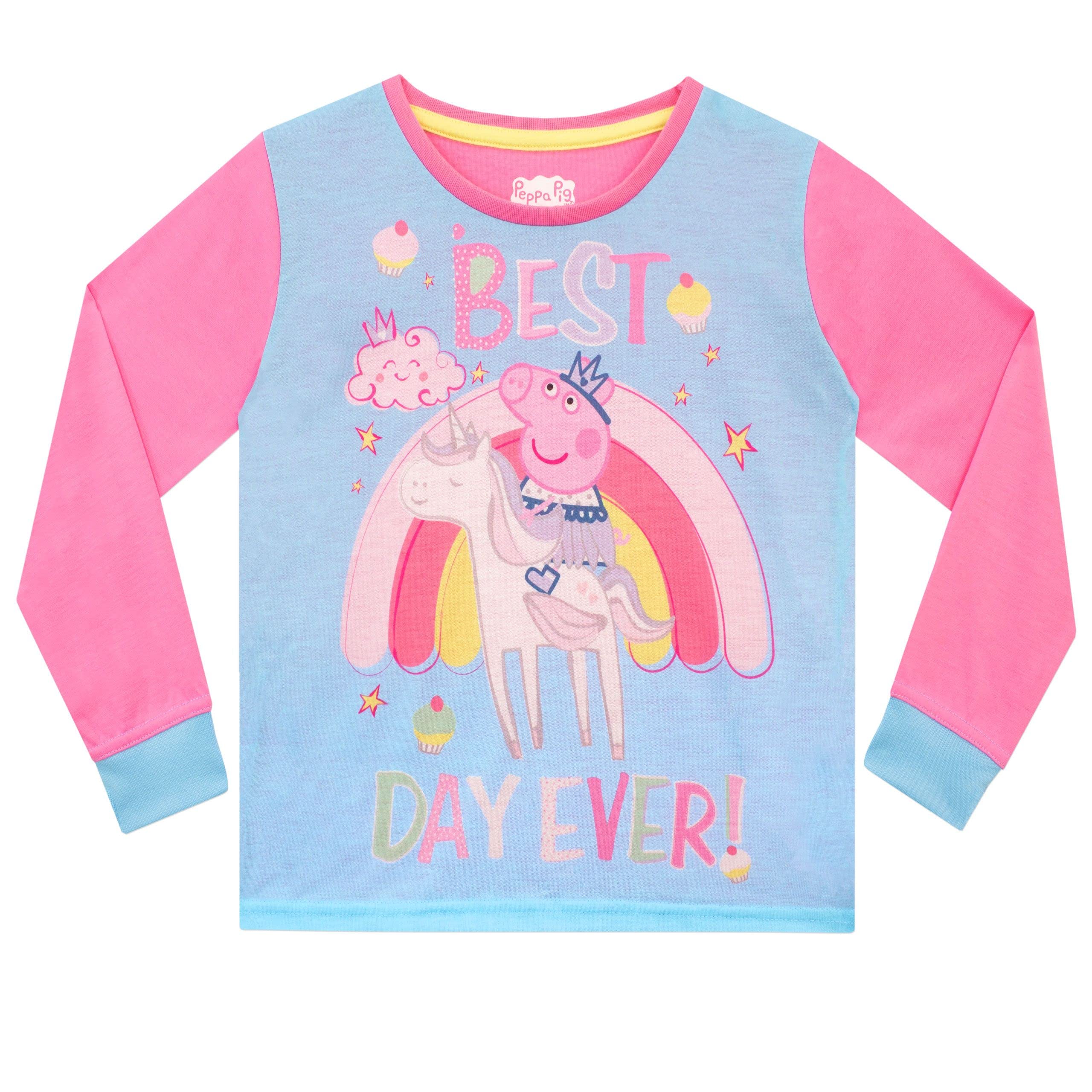 Peppa Pig Pijamas de Manga Larga para niñas Unicornio Multicolor 3-4 Años