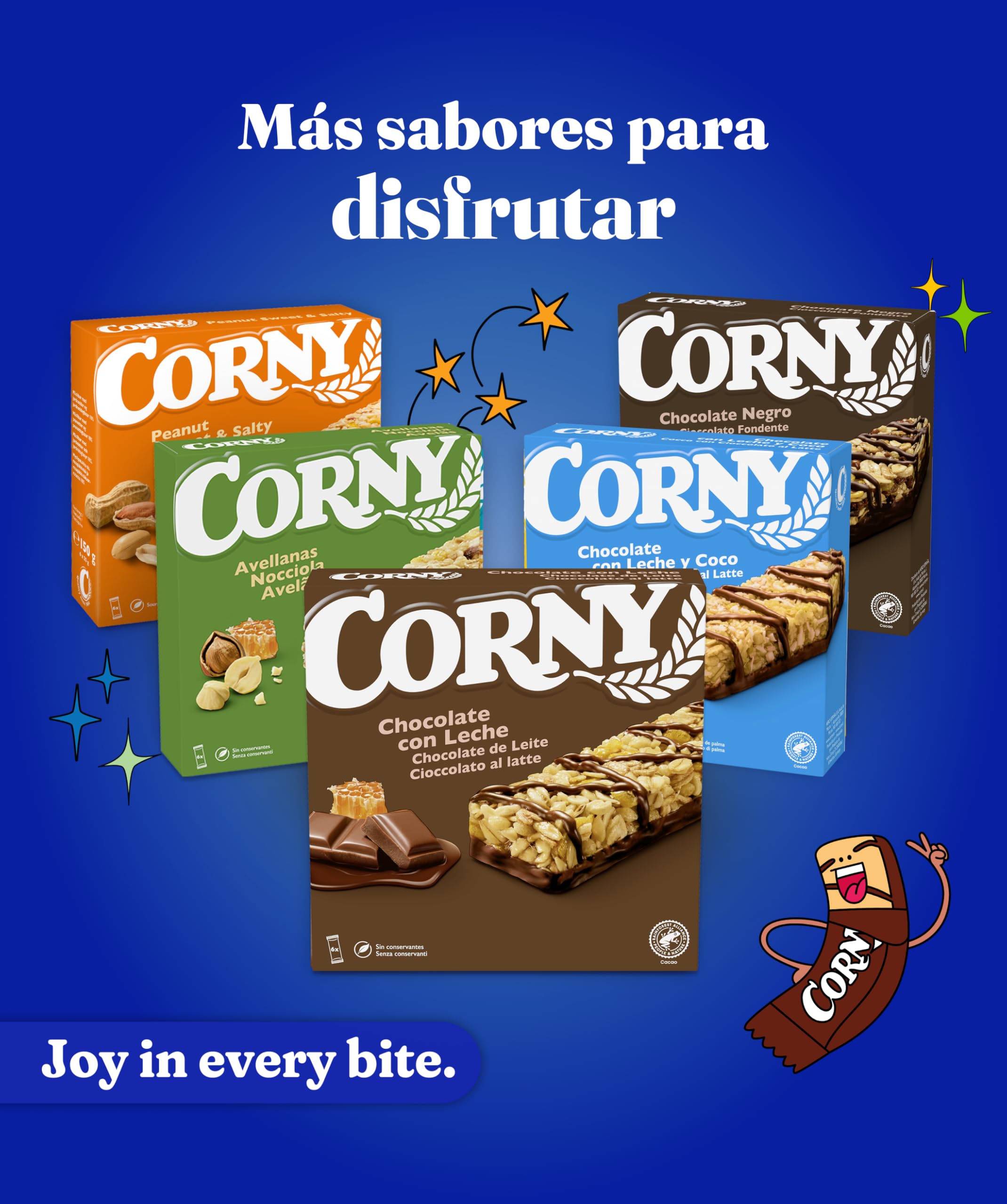 Corny Barritas de Cereales con Chocolate y Coco, Sin aceite de palma ni Conservantes, Pack 6 x 25 gr