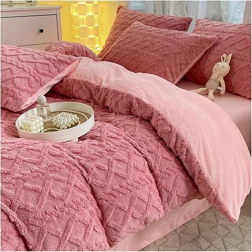 QuKan Bed, Duvet Cover Compatible with Winter Warm Comforter Cover Blanket Covers Compatible with Double Beds