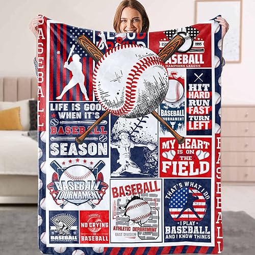 Miniatura 3 de Regalos de béisbol para niños, regalos de entrenador de béisbol, regalos de béisbol para niños de todas las edades, mantas regalos para niños que