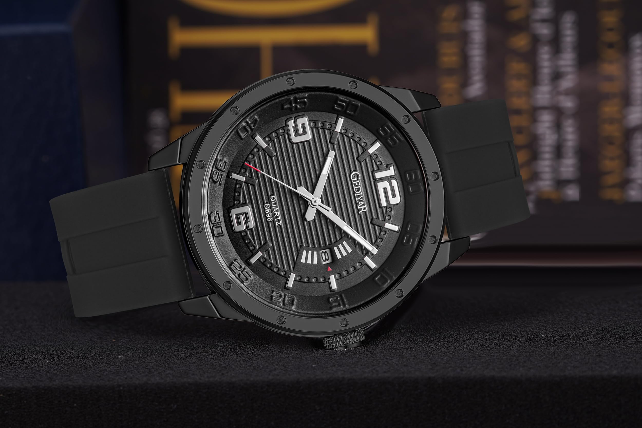 Reloj analógico de moda para hombre, reloj de cuarzo impermeable con correa de silicona, diseño único para hombre, militar, deportes, calendario, fecha, reloj de pulsera grande