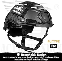 Vista 4 de ACTIONUNION Juego de Casco Pro Airsoft Tipo PJ Táctico para Paintball