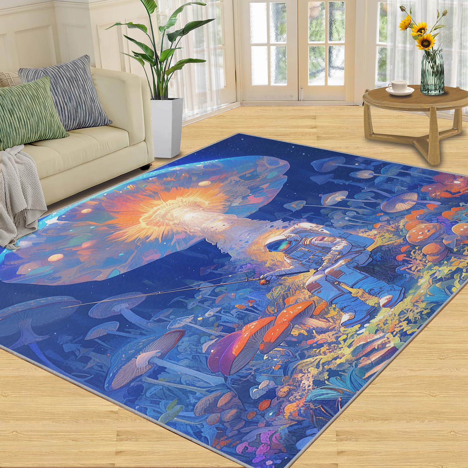 Amazon.com: NIQUKUX 4x6 Rug, Dreamy Mushroom Rug, Fantasy