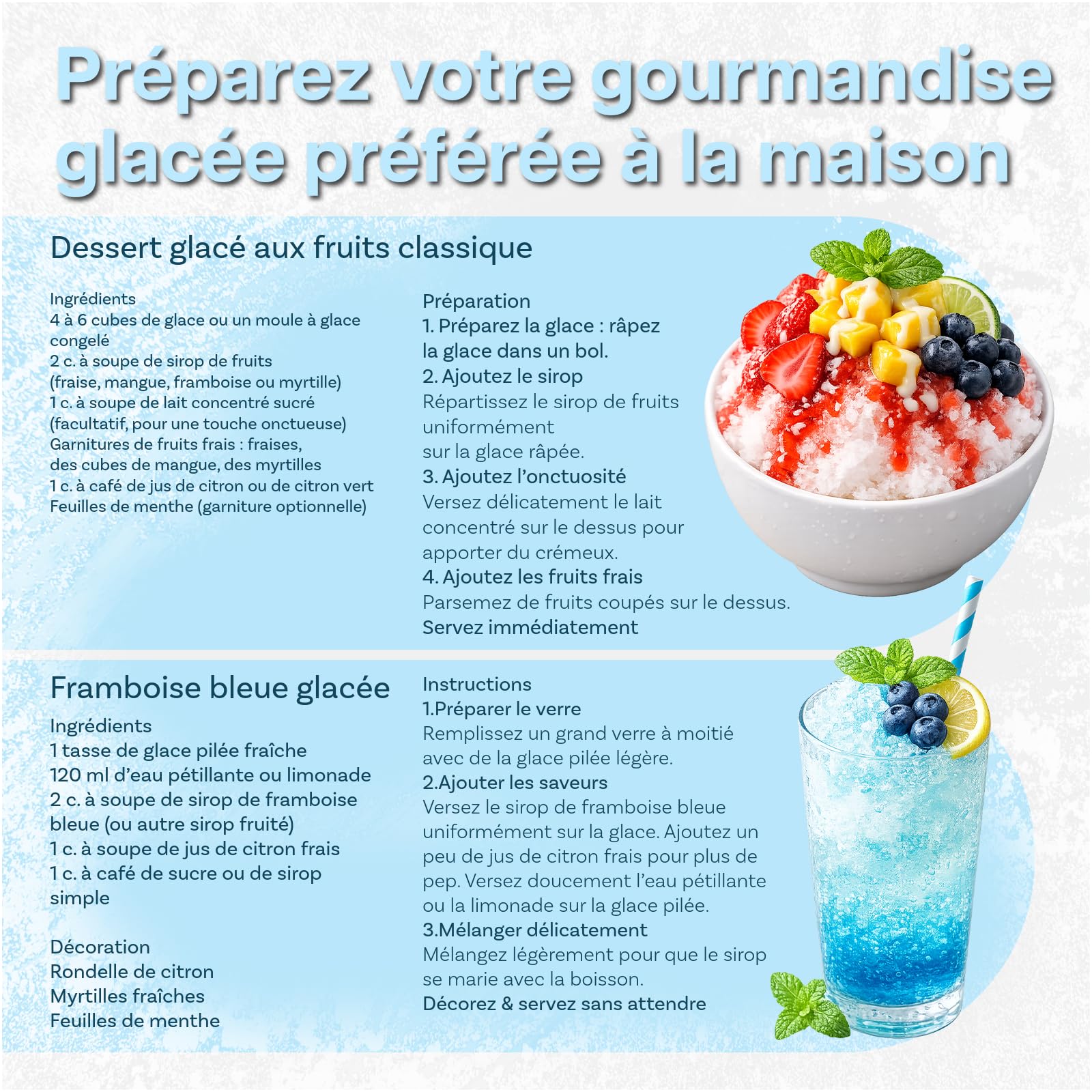 Accessoire pour Machine à Crème Glacée pour KitchenAid Batteur sur Socle – Pour les Modèles 4.5QT, 5QT & 6QT Tilt-Head et Bowl-Lift – Bol de 1,9L pour Crème Glacée, Sorbet, Gelato et Yaourt Glacé