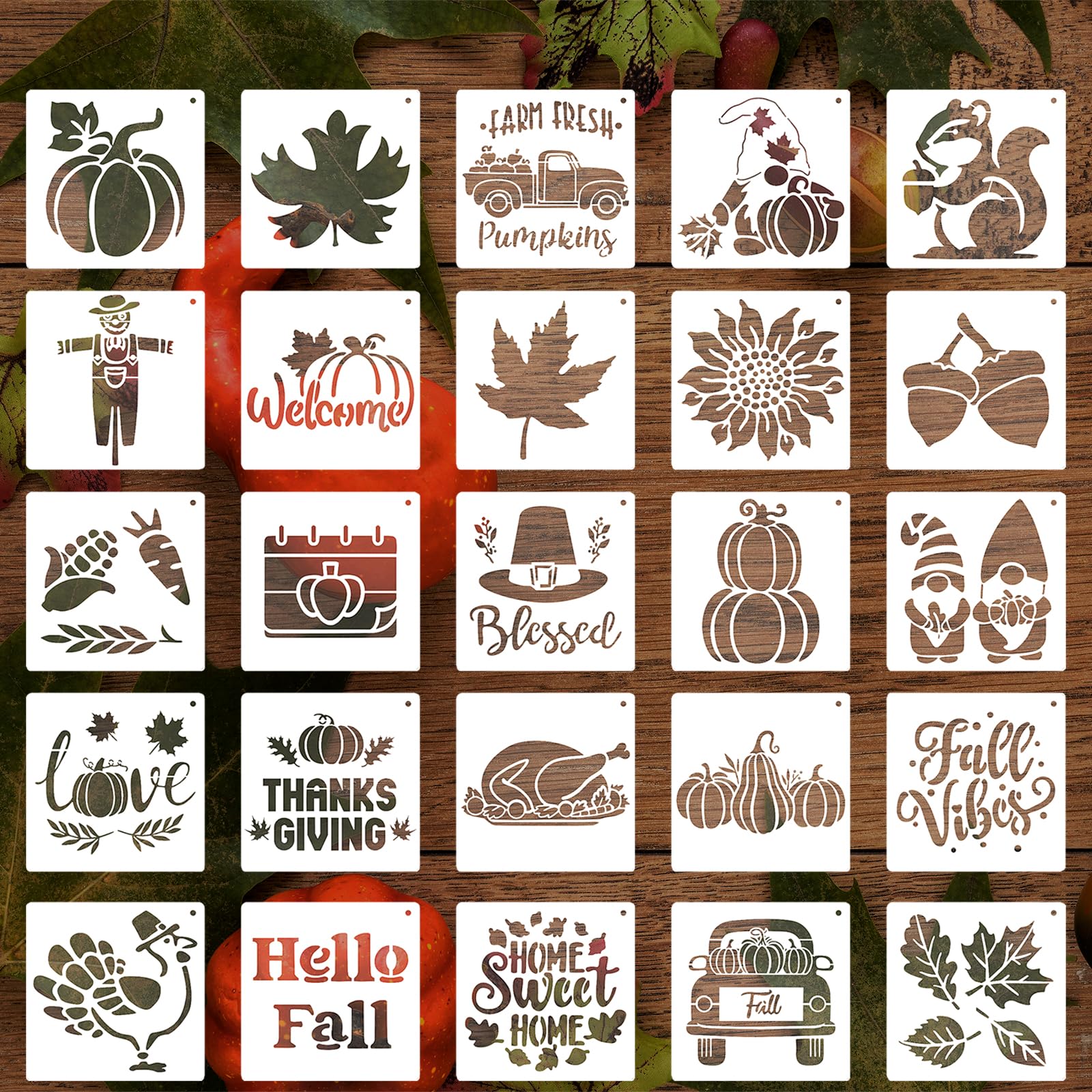 Letter Stencils - 30 Pcs Alphabet & Number Templates -15 Letter Stencils - 30 Pcs Alphabet & Number Templates -15