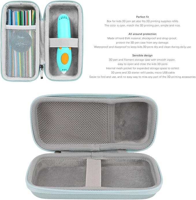 Estuche para Lápiz 3D EVA Resistente a Golpes con Cremallera miniatura 3