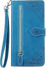 NEXCURIO Handyhülle für Samsung Galaxy A54 5G Hülle Klappbar mit Kartenfäch Ständer Klapphülle Schutzhülle Leder Wallet Flip Case Cover Tasche Handytasche Stoßfeste - Blau
