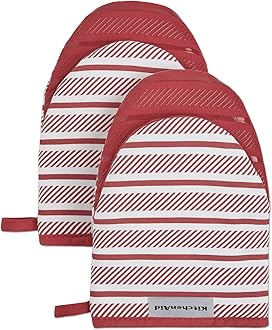 Albany Mini Oven Mitt 2-Pack Set, Passion Red, 5.5"x8"