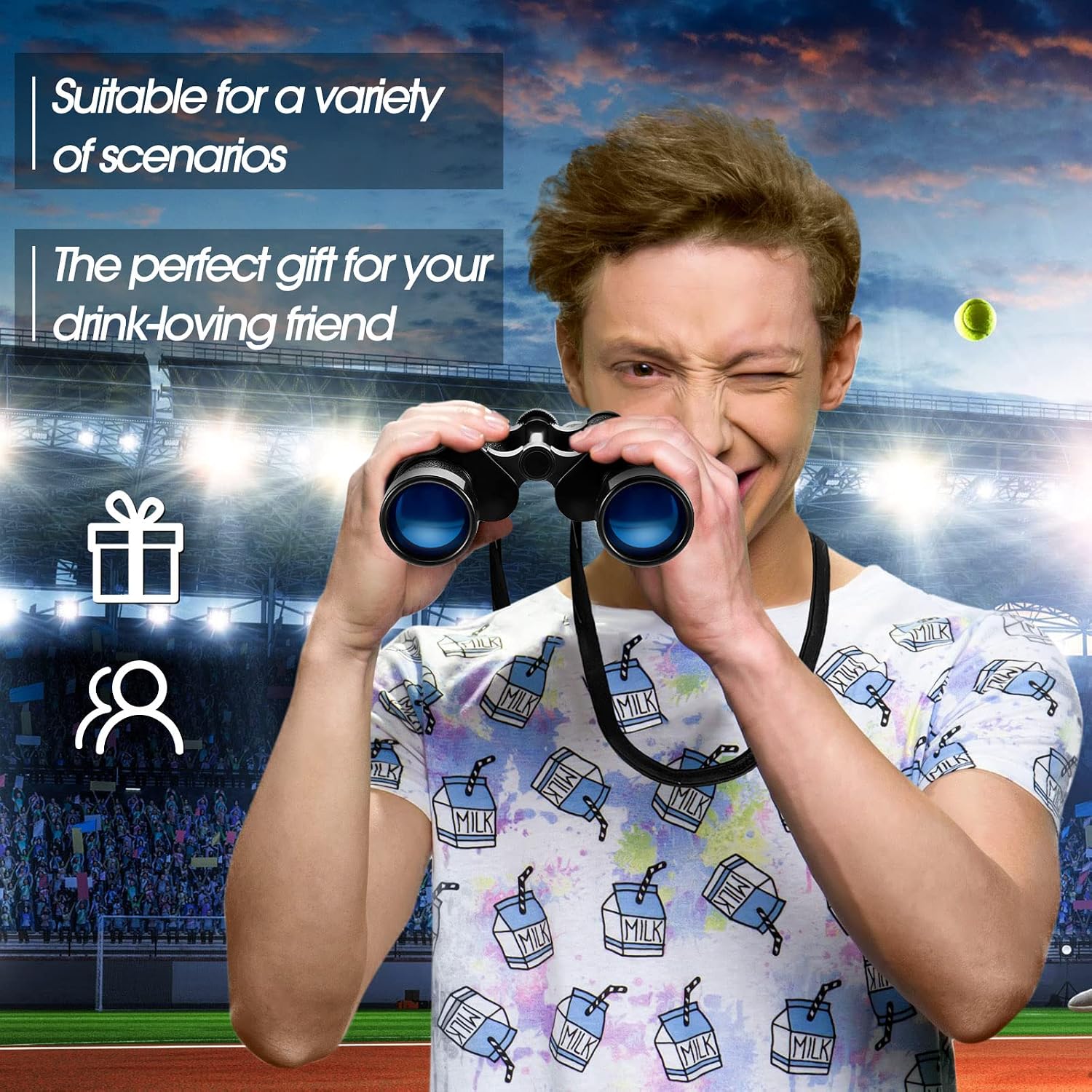 2 Sets Binocular Flask for Liquor - Secret Flask for Women & Men, Fun for Games & Events