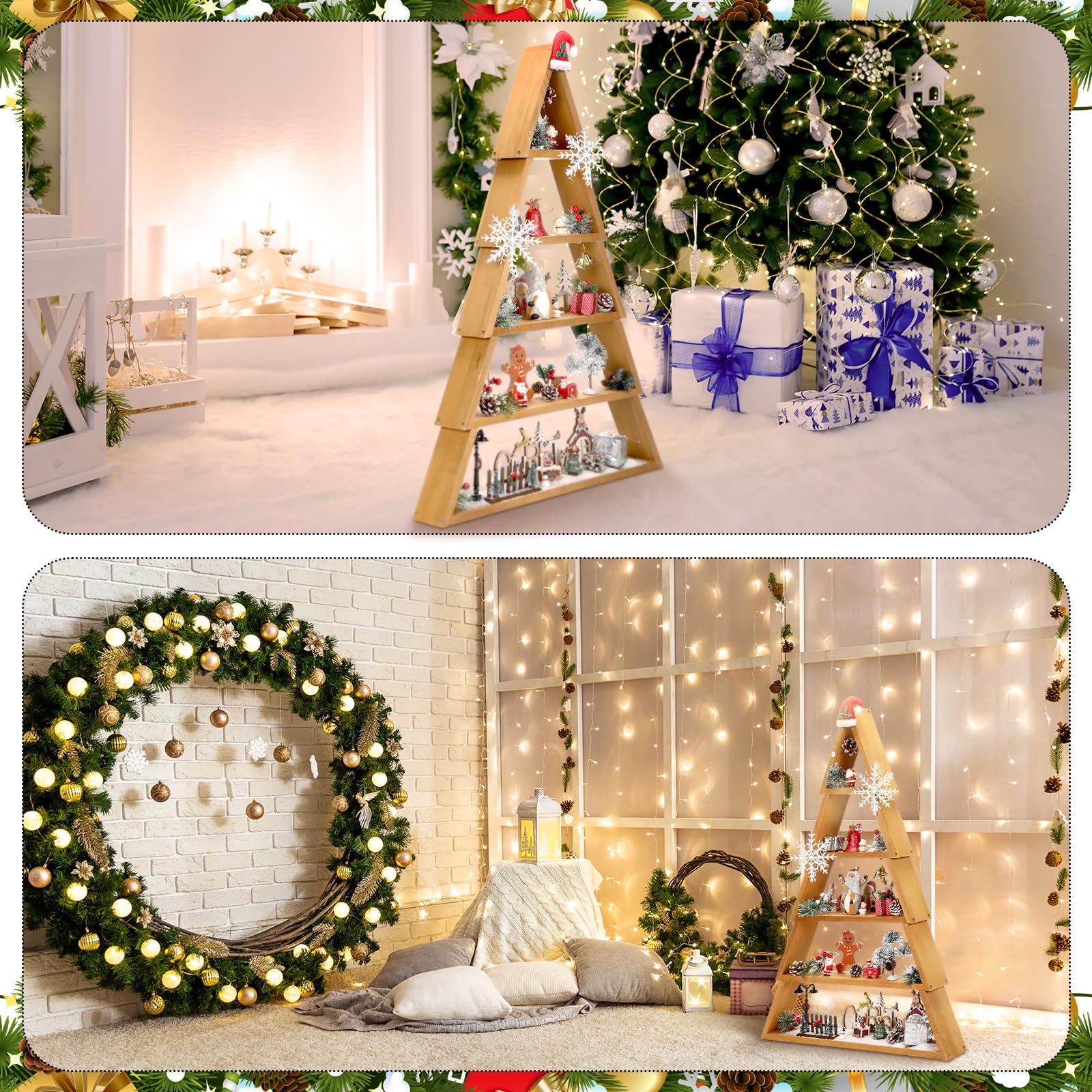 Amazon.com : 5 Tier 3 FT Christmas Tree Ladder Shelves Christmas