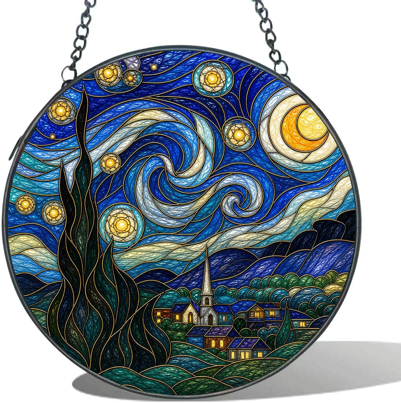 Stained Glass Window Hanging Cat Sun Catchers