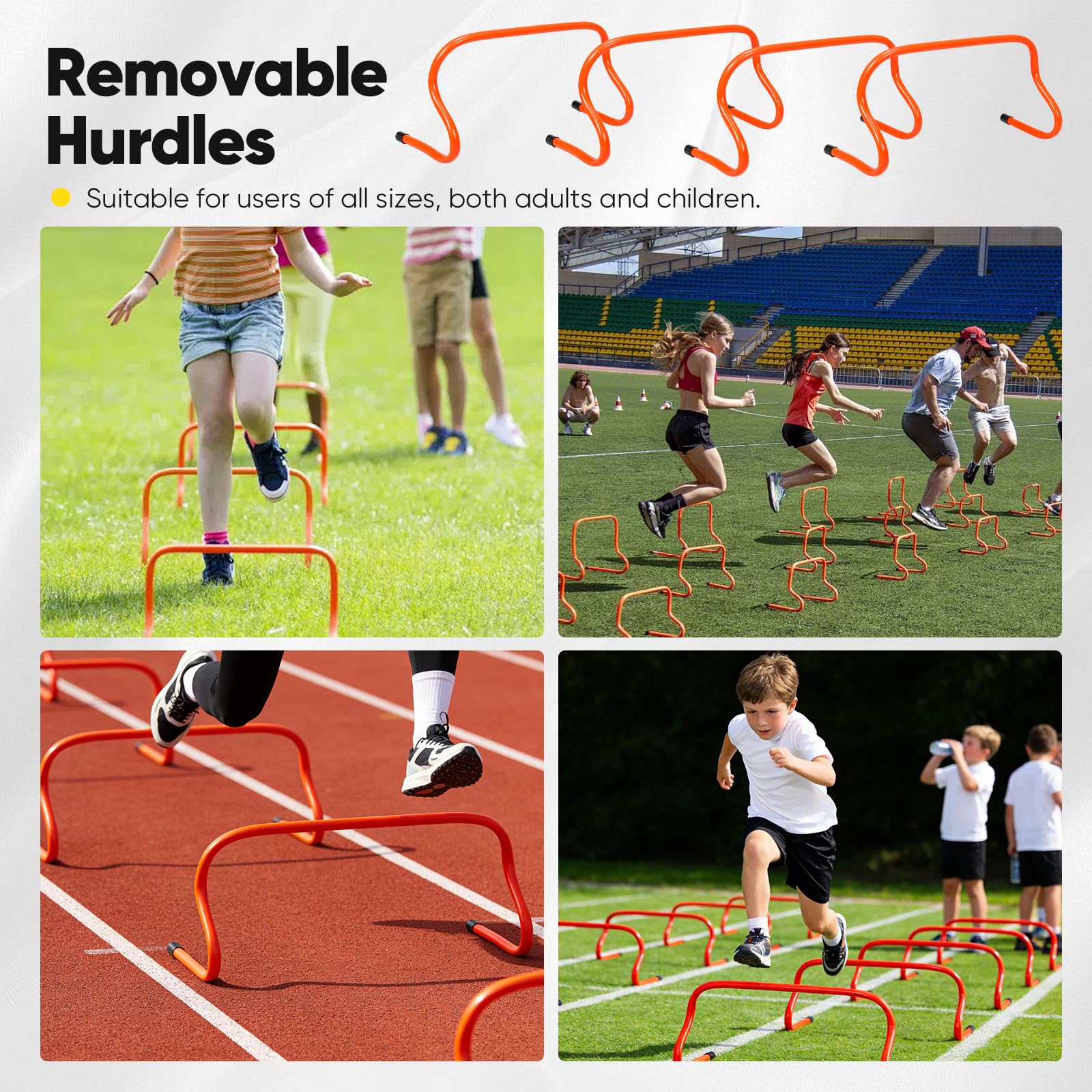 Juego completo de entrenamiento de fútbol, con escalera de coordinación (6 m), 12 conos, obstáculos extraíbles, cuerda de saltar, bandas de resistencia y paraguas, accesorio de entrenamiento ideal