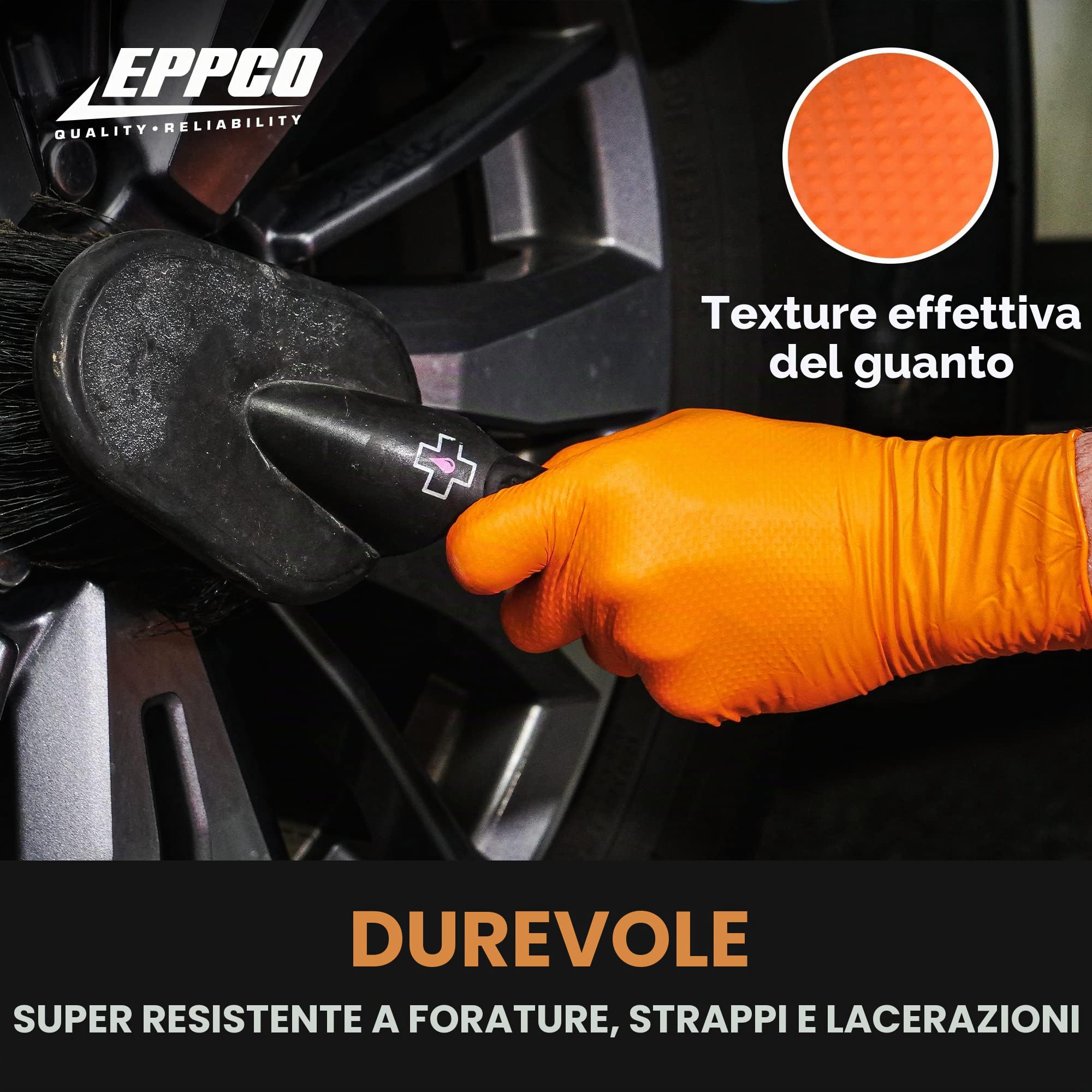 Kunzer Tiger Grip XL 90 Pezzi Guanti monouso in Nitrile Taglia (Guanti): XL EN 374, EN 455