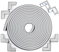 Vista 8 de Roving Cove Slimfit - Protector de borde de esquina a prueba de bebés (borde pequeño de 15 pies, 4 esquinas), protector de parachoques de seguridad