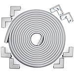 Roving Cove Slimfit Corner Edge Protector for Baby Proofing (Small 18ft Edges 8 Corners), Furniture Safety Bumper Guard, Soft NBR Rubber Foam, 3M Adhesive, Stone Grey
