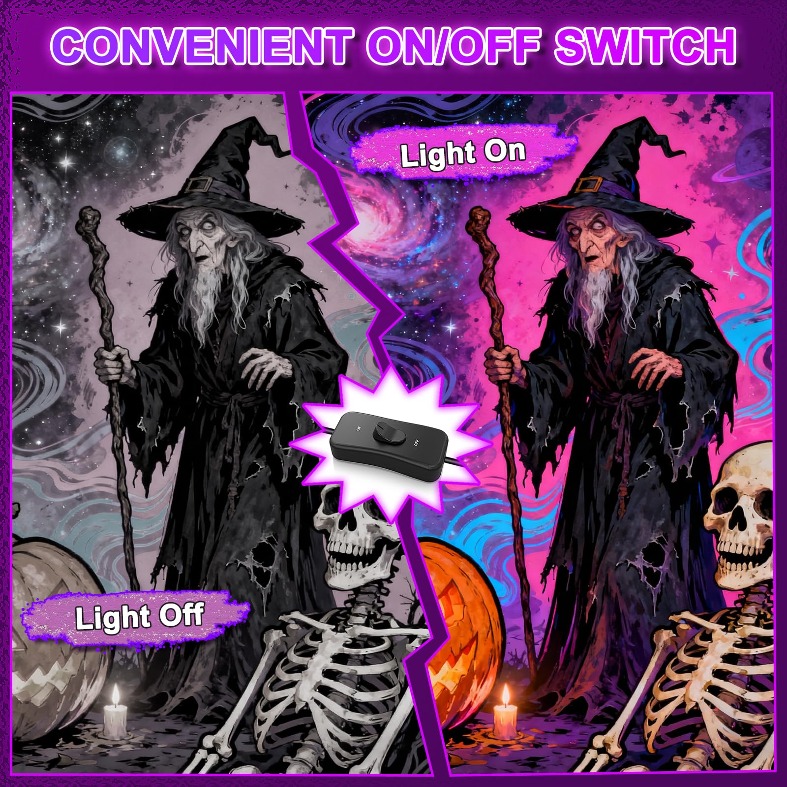 100W Black Light, UV Lamp, Black Light, IP67 Waterproof, for Halloween Decoration, Christmas Decoration, Hardened UV Resin, Neon Party (2 Pieces)