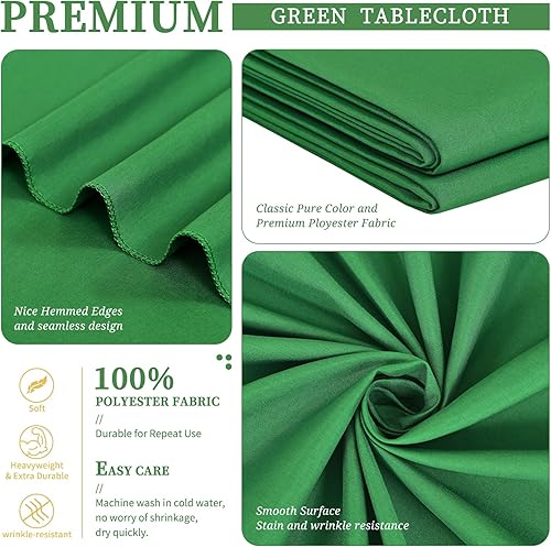 Miniatura 233 de Paquete de 8 manteles redondos blancos de 90 pulgadas, manteles redondos de poliéster lavables para mesa de tela decorativa resistente a