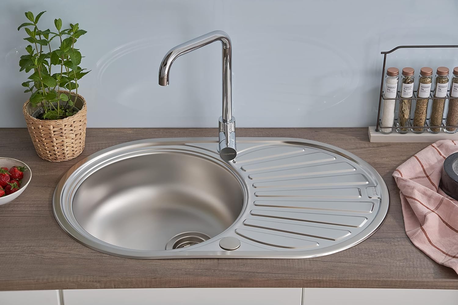 Free Shipping 🛒 Respekta Sink, 77 x 48 cm, Stainless Steel