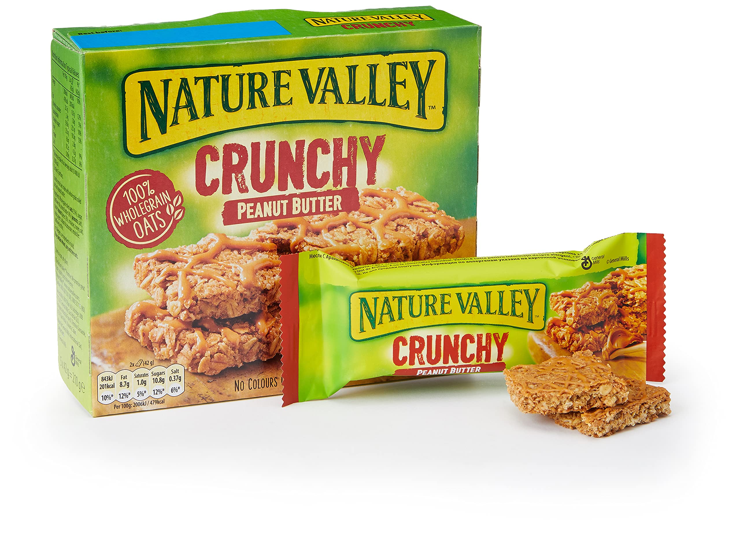 Nature Valley Crunchy Peanut Butter Cereal Bars 5 x 42g (Pack of 5)