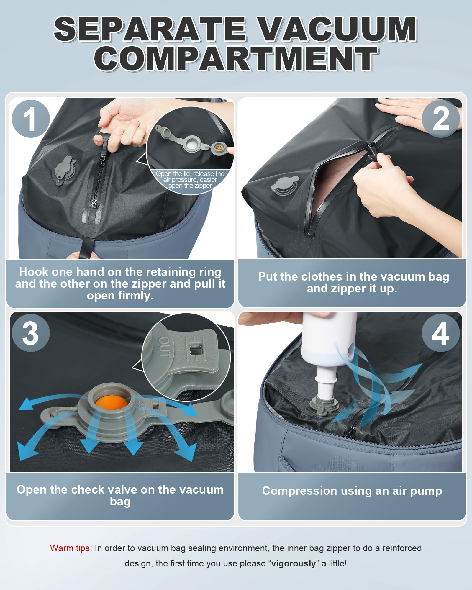 SZLX Zaino Ryanair 40x20x25 Donna Zaino da Viaggio 40x30x20 Sottovuoto con pompa Bagaglio a Mano Sottovuoto Uomo Borse da Cabina 45x36x20 Easyjet con scomparto per scarpe per Laptop da 14 Pollici