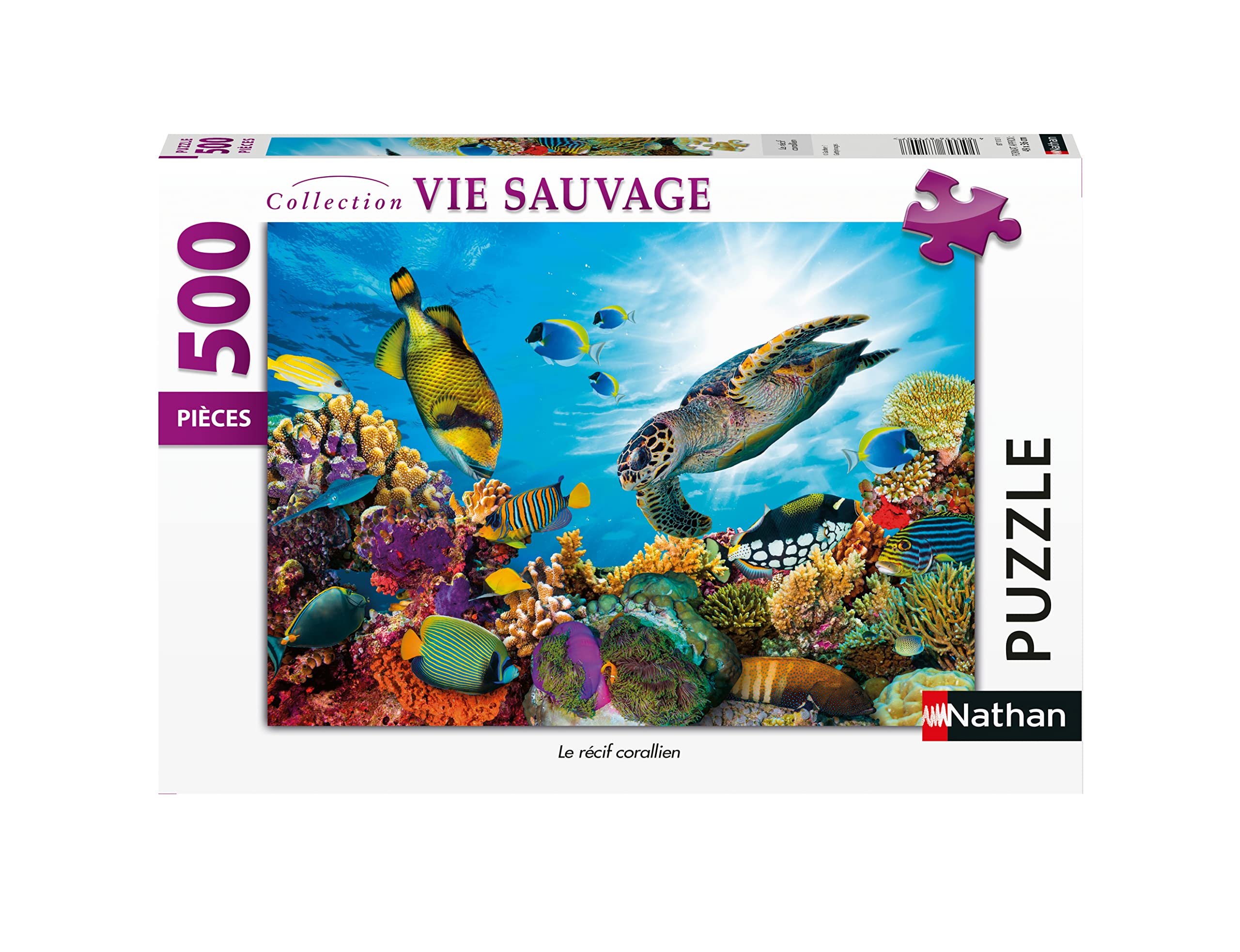 Puzzles Nathan- Puzzle de 500 Piezas – El Arrecife de Coral Schildkröte Adulto (Ravensburger 4005556872862)