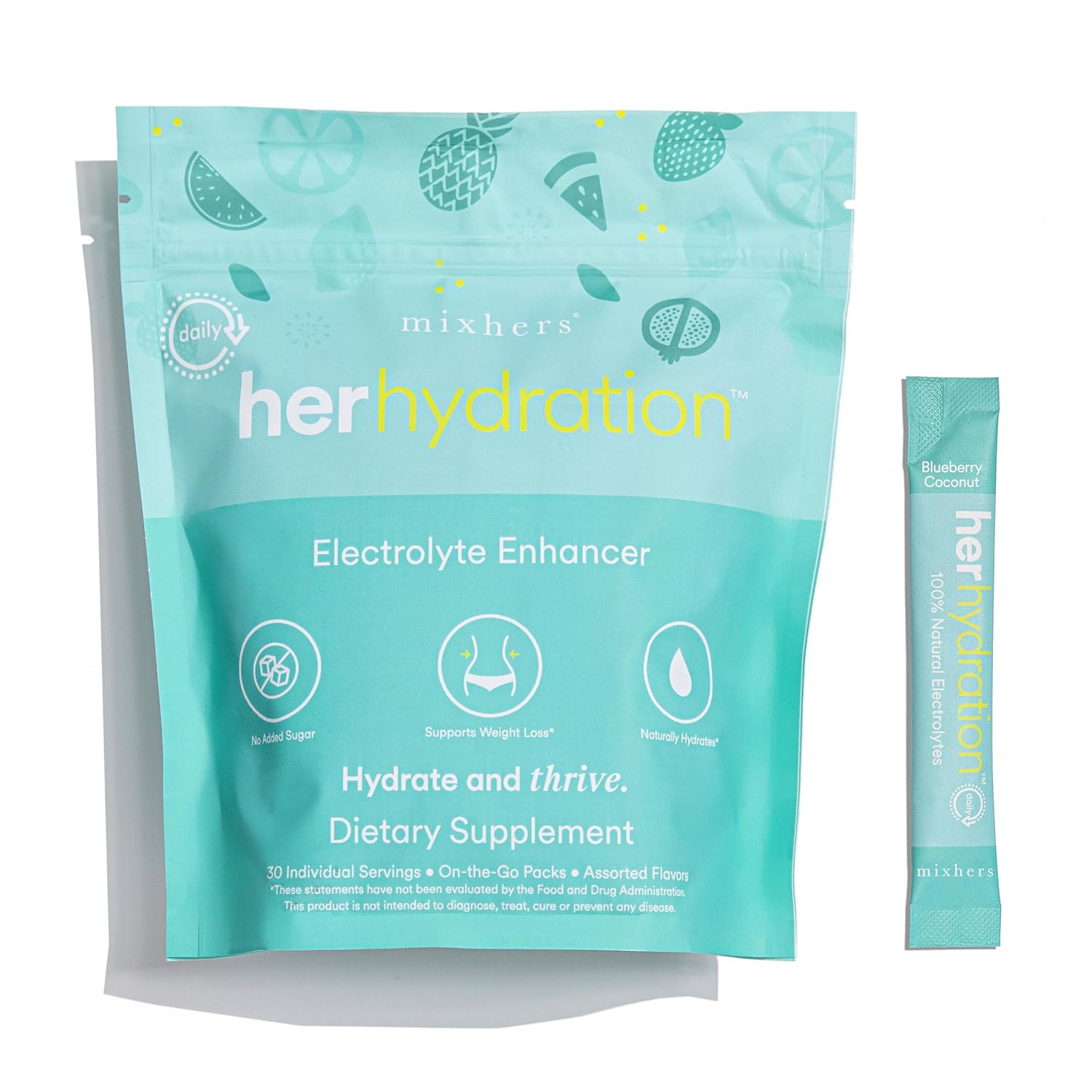 Mixhers Herhydration Electrolyte Drink Mix for Women