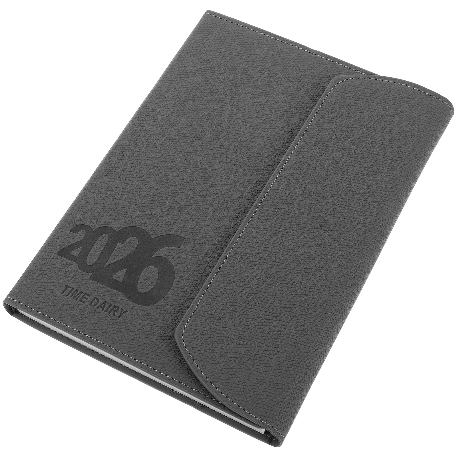 Agenda Diaria 2026 Fechas Cuaderno Organizador de Oficina Planificador Personal Compacto Gris Calendario Diario para Gestión de Tareas y Seguimiento de Objetivos
