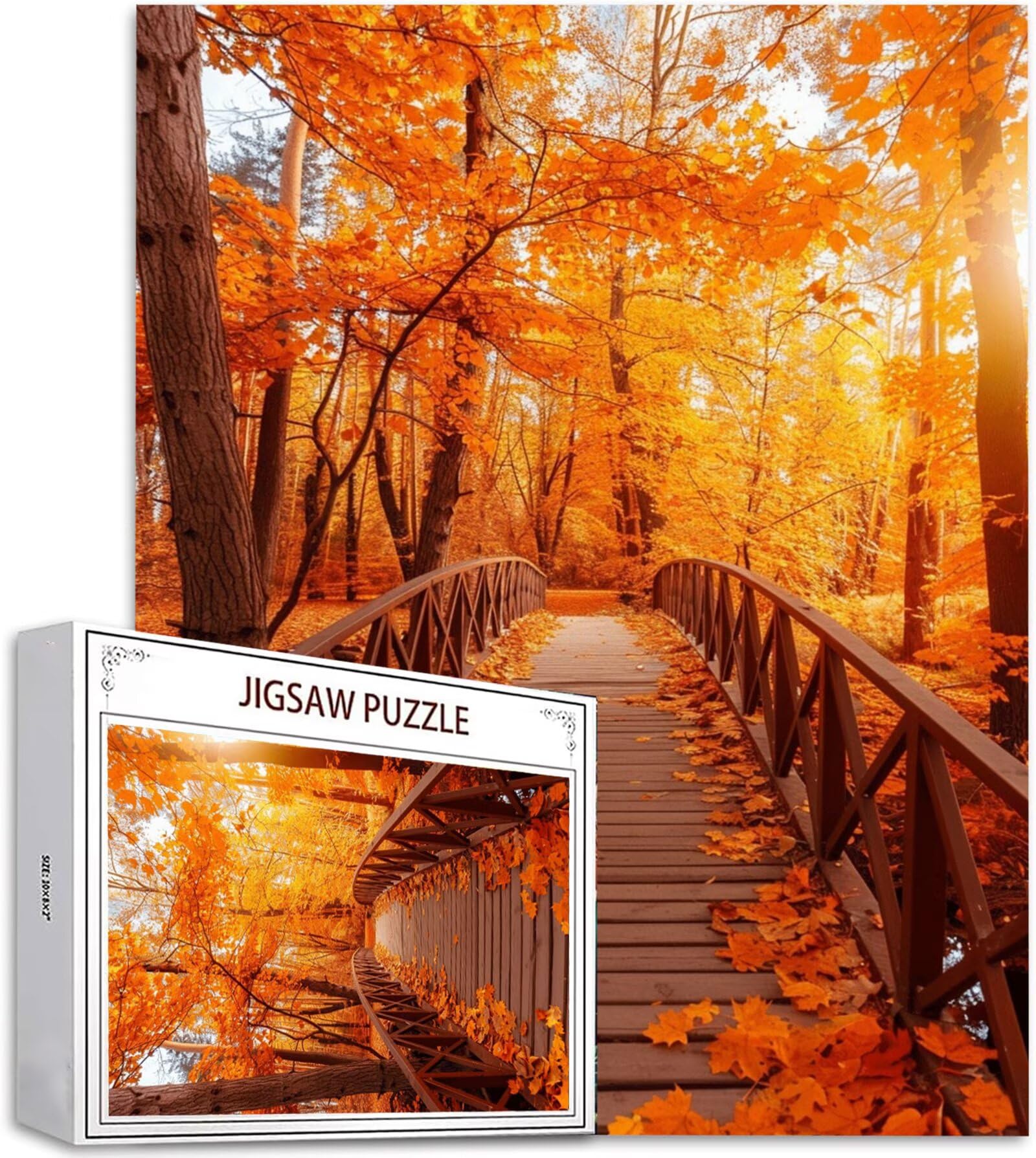 Puzzle 5000 elementów, 3 4 5 lat puzzle jesień 6 7 8 lat zrównoważone gry edukacyjne z wysokiej jakości drewnianymi motywami dla dorosłych puzzle do zabawy rodzinne drzewo zabaw, prezent na Boże