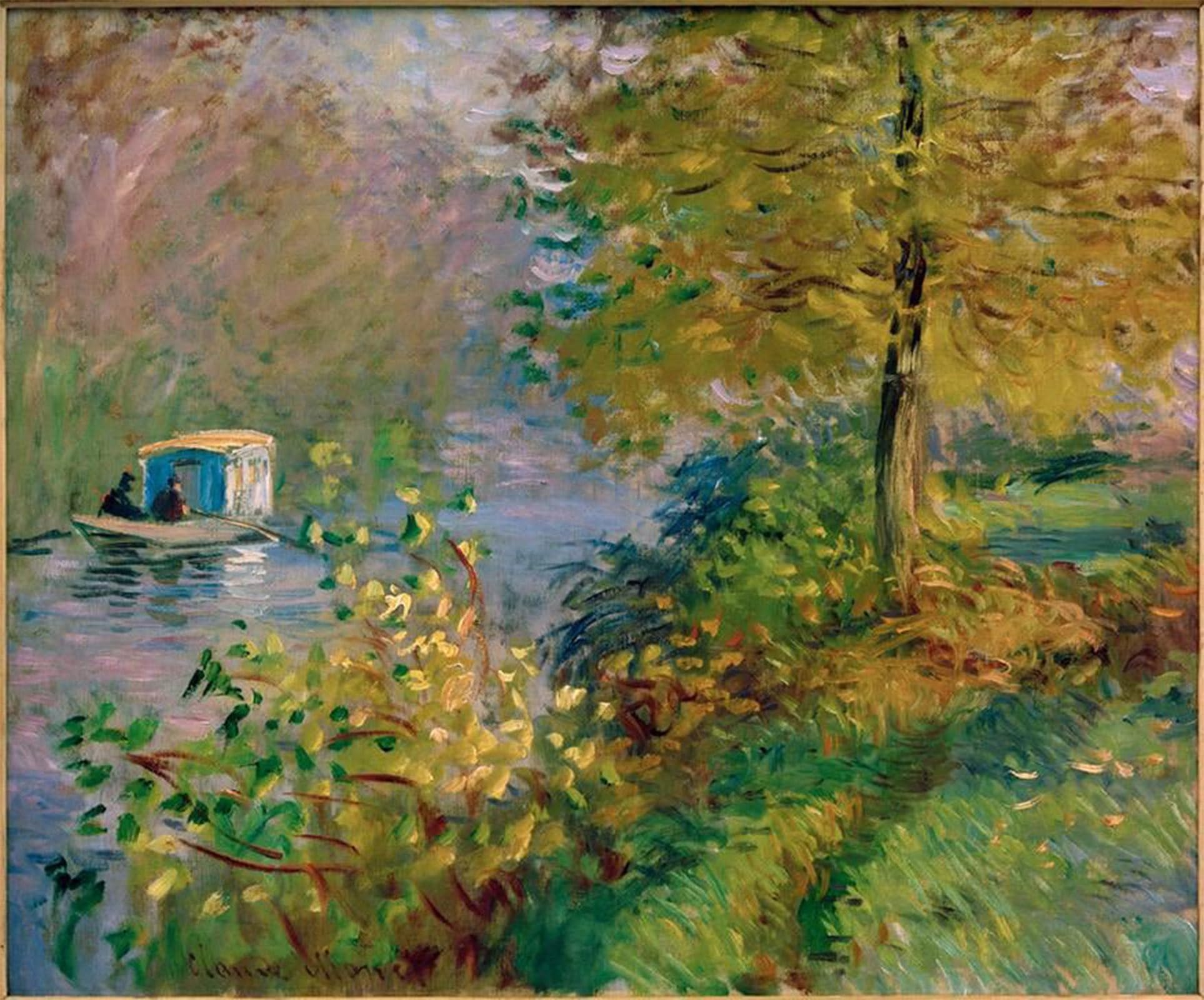 Lienzo La Barca de Claude Monet de 60x90cm para cubrir paredes vacías 5