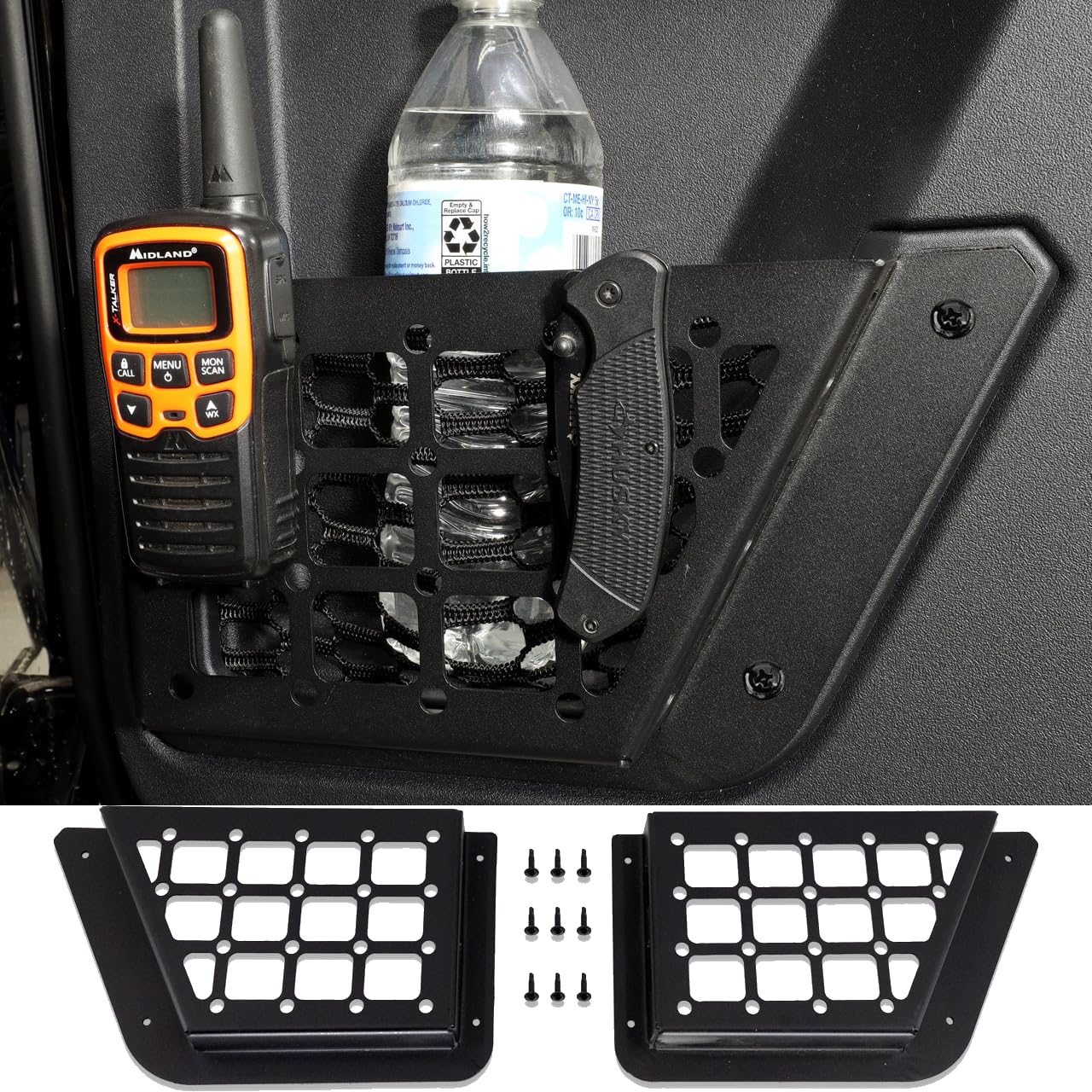 IAG I-Line Rear Door Storage Black Steel Molle for Ford Bronco 2021+ 4 Door Only (Not Sport)