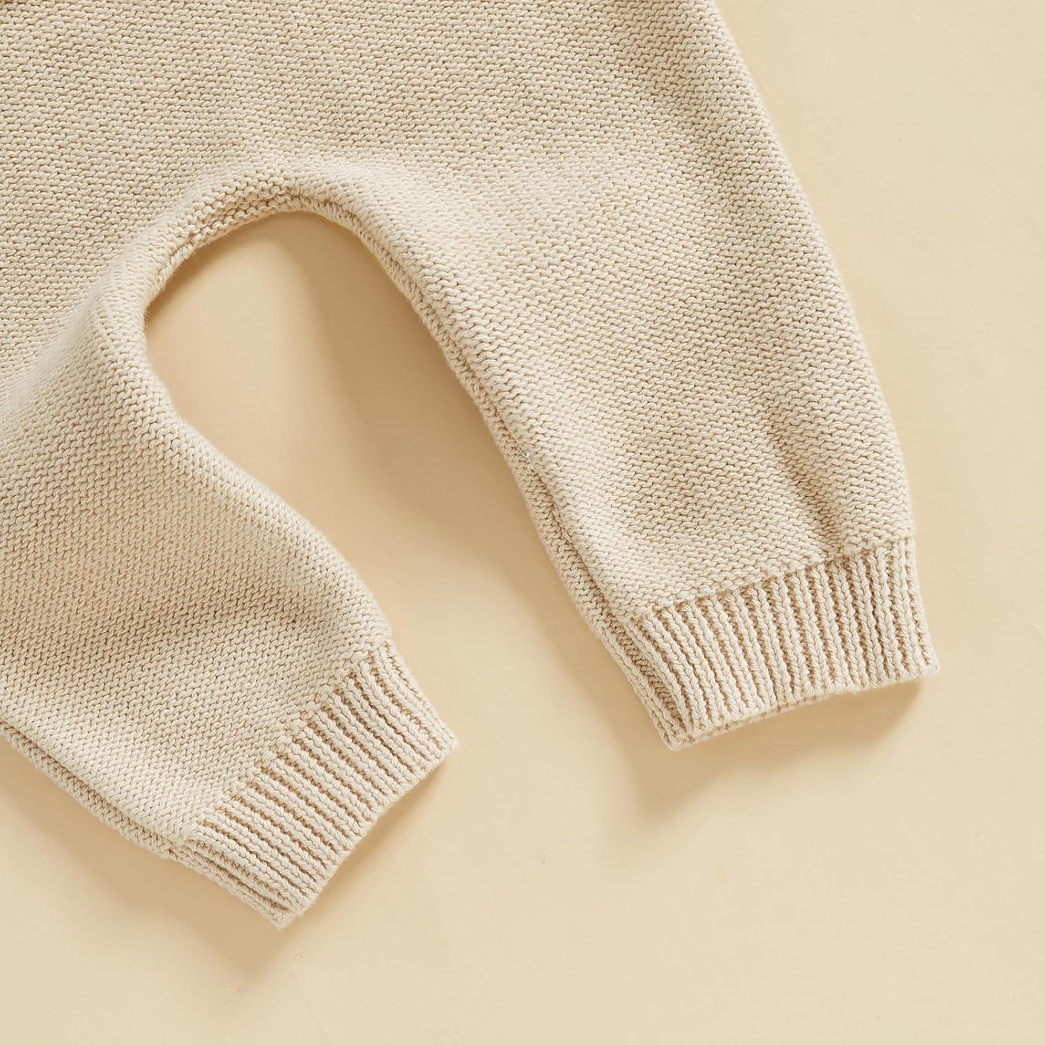 Infant Baby Girl Boy Fall Winter Sweater Romper Pants Solid Knit Jumpsuit Overall One Piece Outfit Clothes - Image 4